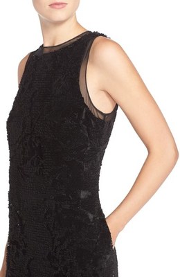 julia jordan velvet sequin dress Julia Jordan Black Stretch Velvet & Sequin Sheath Dress (33886) - MSRP $209