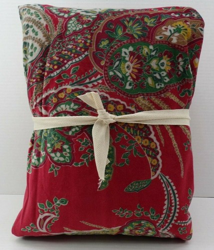Pottery Barn Adela Velvet Print Cotton Duvet Cover Full Queen Red #2290J - 第 1/4 張圖片
