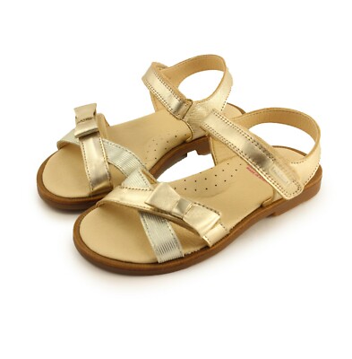Pablosky Girls Open Toe Leather Sandals with Arch, Ankle, and Orthopedic Support