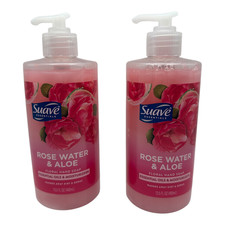 Suave Essentials ROSE WATER ALOE Hand Soap With ESSENTIAL OILS 13.5 oz Set 2