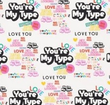 100 Cotton Fabric By The Yard Alexander Henry You're My Type