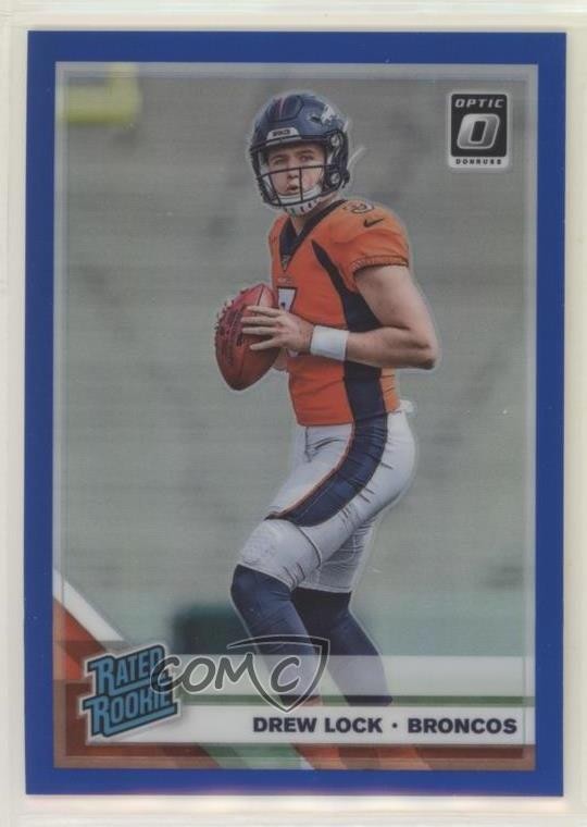 2019 Panini Donruss Optic Rated Rookie Blue Prizm 127/150 Drew Lock #153 x1s