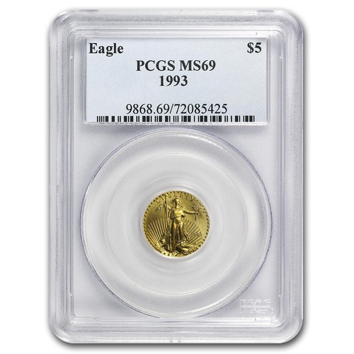1993 1/10 oz American Gold Eagle MS-69 PCGS - Picture 1 of 3
