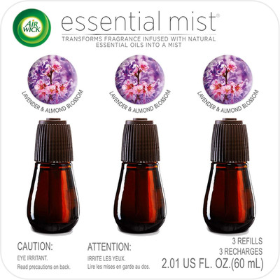 Air Wick Essential Mist, Essential Oil Diffuser Refill, Lavender & Almond Blosso