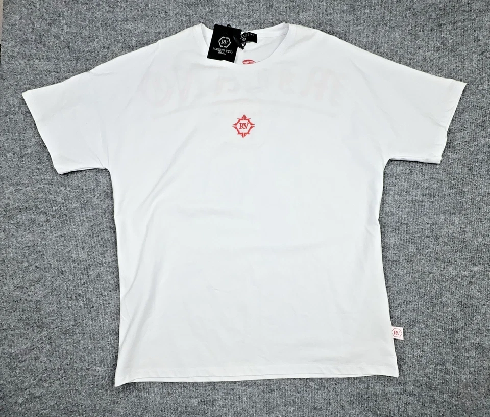 Camiseta Roberto Vino Milano Cuello Redondo Blanca Para Hombre 3XL NUEVA CON ETIQUETAS Foto 2 de 4