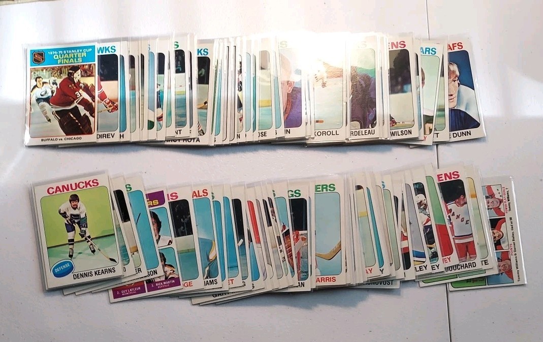 1975-76 Topps Hockey Lot of 97 EX/NM/MINT Minor ☆'s Checklists Team Cards++