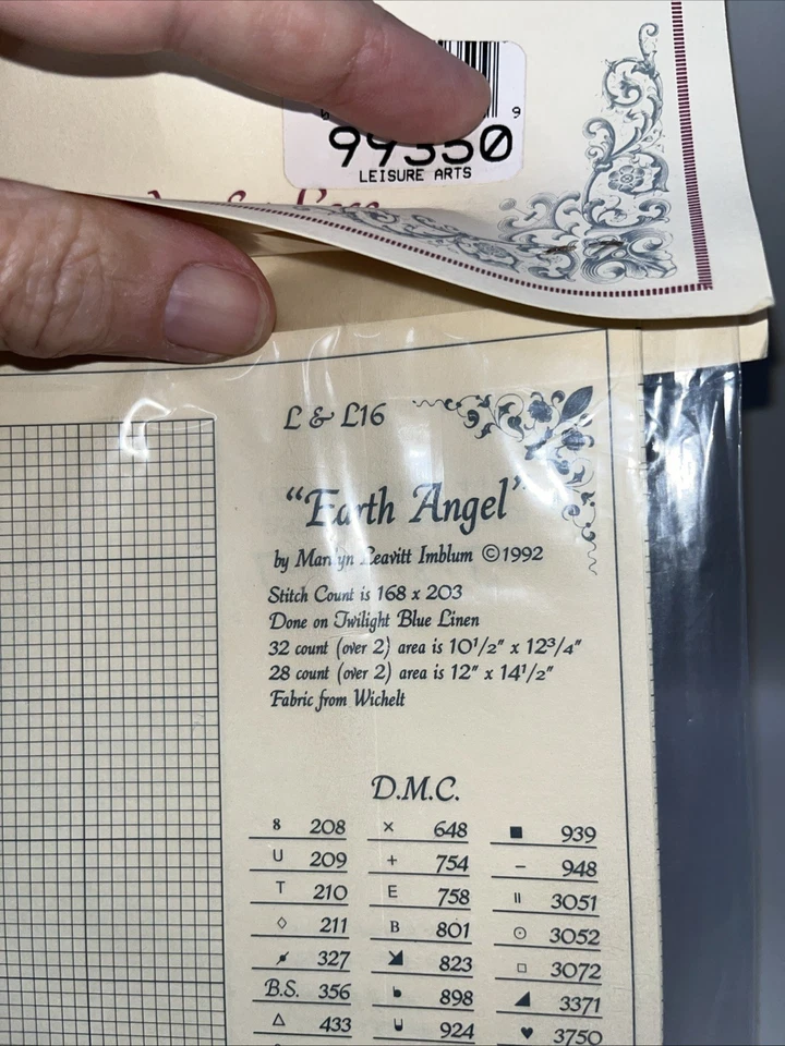 Lavender & Lace Cross Stitch Pattern EARTH ANGEL LL16 - Image 3 of 3