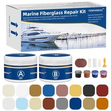 Fiberglass Boat Repair Kit Color Match , Gel Coat Repair Kit for Boats, Mari...