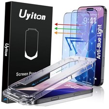 Compatible with Screen Protector Anti-Blue Light iPhone 16 Clear Blue Light