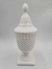 VTG Westmoreland Hobnail Apothecary Jar Candy Dish White Milk Glass Footed EUC