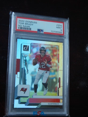 2022 Panini Donruss Tom Brady No Name PSA 9 Holo SP Tampa Bay Buccaneers 255