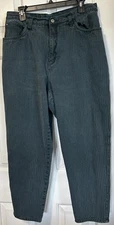 Vintage 90’s Gitano Womens Size 34/20W High Rise Pants Green Ribbed