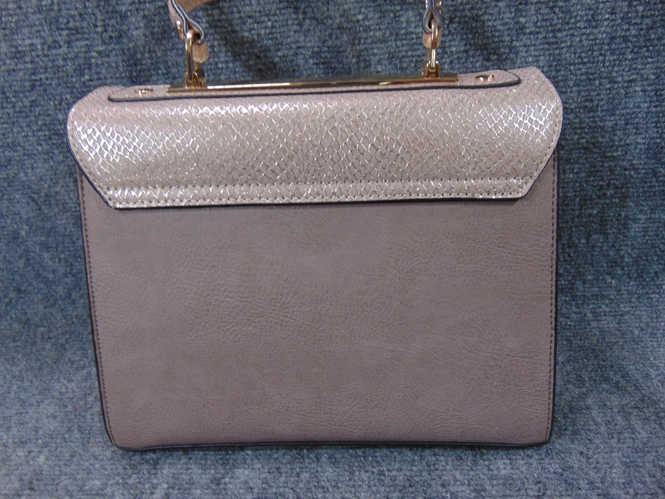Cartera Dune London Taupe Metálica Serpiente Repujada Bolso de Hombro Bolsa Correa DEFECTUOSA Foto 3 de 4