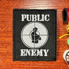 Public Enemy Target Practice Sheet Music Rap Embroidered Iron On Patch 3.25x2.5