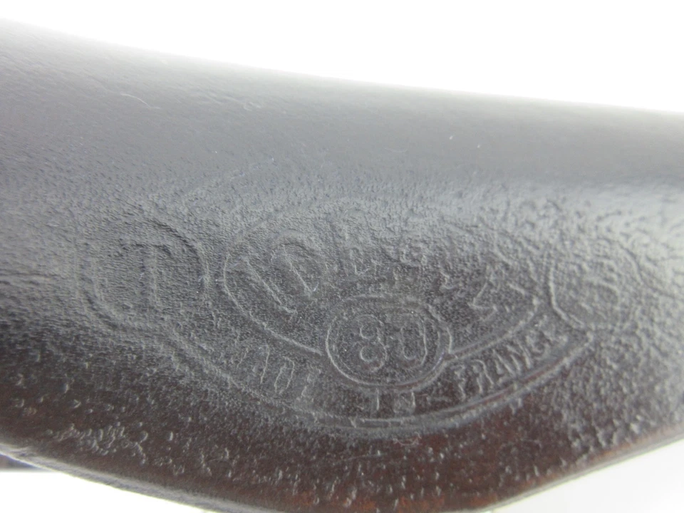 复古 Ideale 80 皮革鞍座带匹配夹公路旅游法国 — 第 2/4 张图片