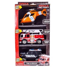 Rescue Vehicle 3pk - Ambulance, Firetruck and Helicopter