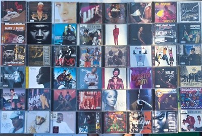 Huge Lot of 52 Hip Hop R&B Rap Music CDs - Ice Cube, Mary J Blige, 90s Vintage