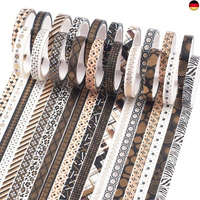 YUBX 20 Rollen Gold Washi Tape Set VSCO Folie Dekoratives Masking Tape