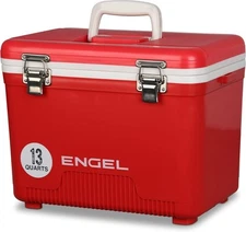 ENGEL 13qt Leak-Proof, Air Tight, Drybox Cooler - Red