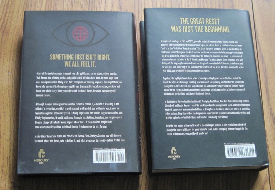The Great Reset & Dark Future ~ Glenn Beck ~ 2 Hardback Books w ...