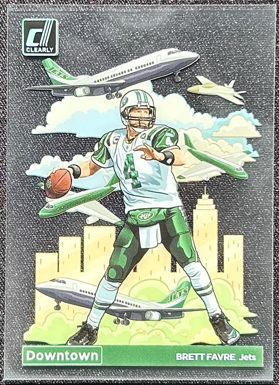 2024 Clearly Donruss Brett Favre Downtown Case Hit #21 New York Jets Football
