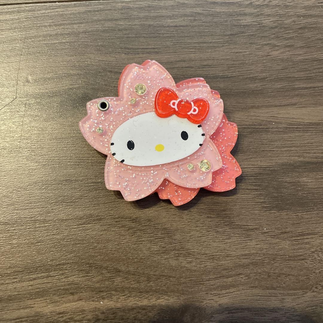 Hello Kitty Sakura Mirror Keychain Cute Pink Accessory