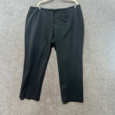 Talbots Trouser Pants Women 22WP Black Straight Ankle Career Office Slacks