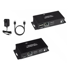 HDMI KVM Extender Over Cat5/6 Ethernet Cable to 60M 1080P USB RJ45 LAN Extender