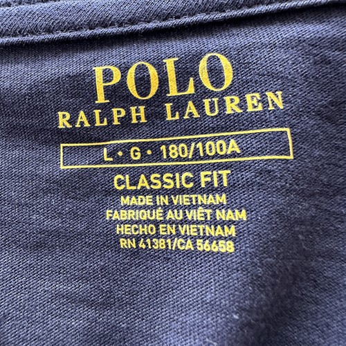 Polo Ralph Lauren taschino t shirt uomo taglia large blu navy manica corta nuova - Foto 9 di 12