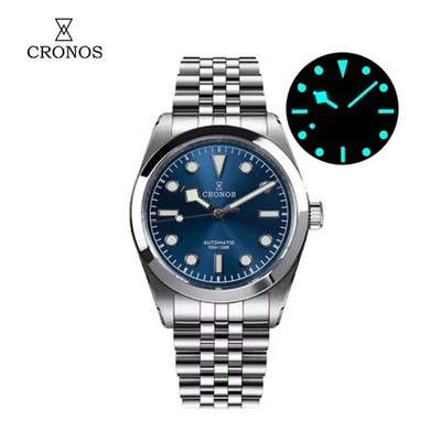 Cronos L6036 Automatic Watch 36mm PT5000/SW200 Sapphire Crystal 10ATM Men's