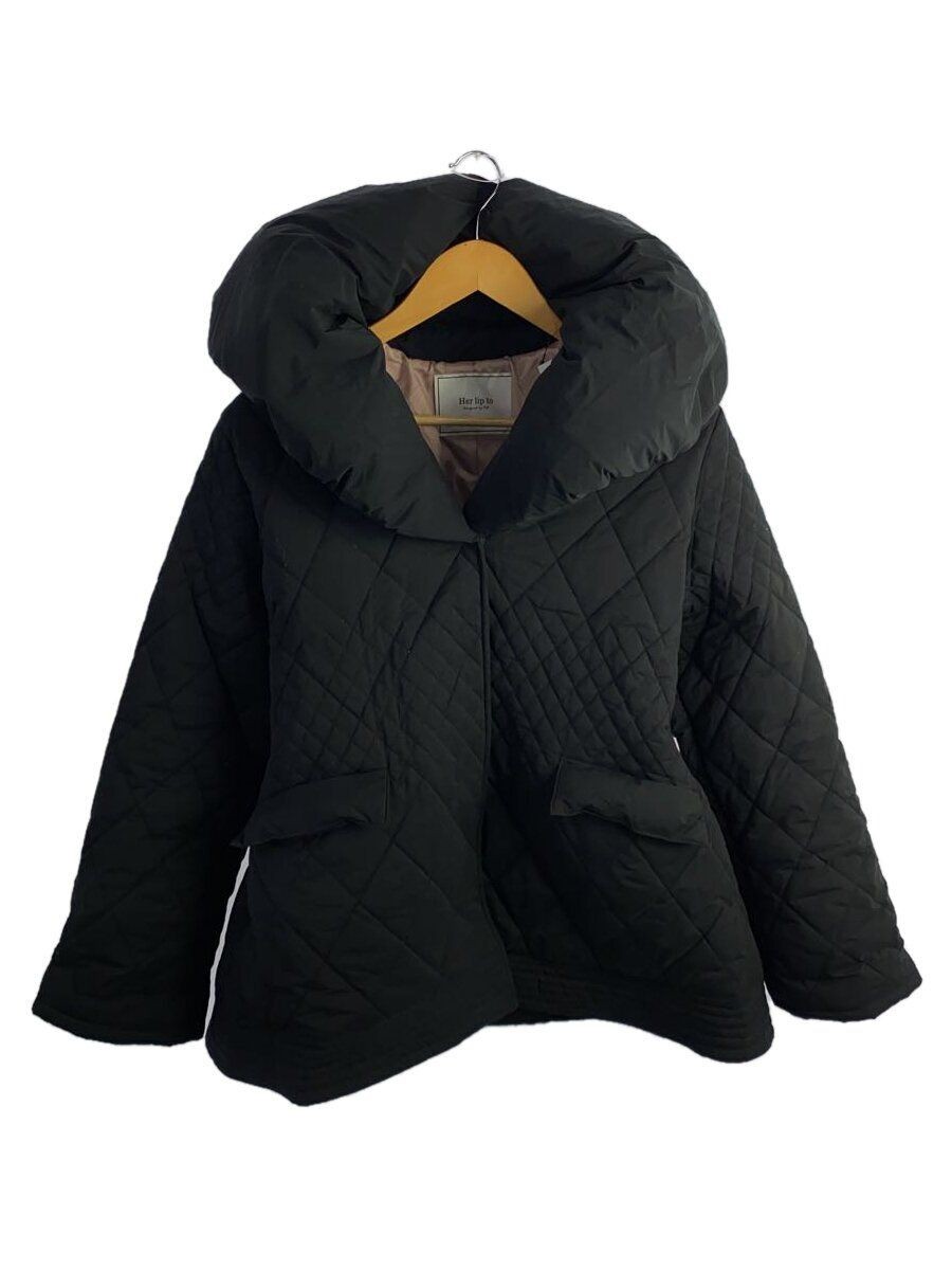 Her lip to】Madison Quilted Short Coat 身長156cmのSガールが