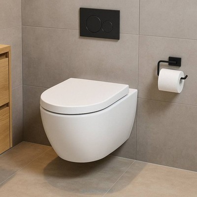 Wand-WC spülrandlos mit WC-Sitz Absenkautomatik Toilette