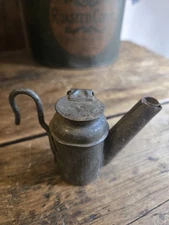Antique Coal Miners Oil Lamp, Also Known As Teapot Style Miners Lamp