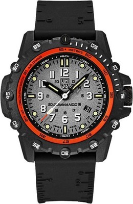 Luminox Commando Frogman Herrenuhr mit grauem Ziffernblatt und schwarzem Armband XS.3301