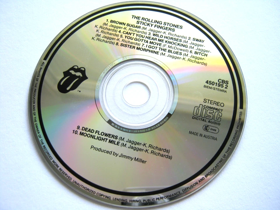 ROLLING STONES Sticky Fingers (CBS 450 195 2; Made in Austria) Rock CD - Bild 3 von 3