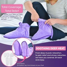 Heated Slippers with 360 Warmth Quilted Beads - One Size