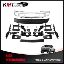 Front Bumper Face Bar Kit Chrome W Fog Lamp For 2023 Ford F250 F350 Super Duty Front Bumper Face Bar Kit Chrome W Fog Lamp For 2023 Ford F250 F350 Super Duty
