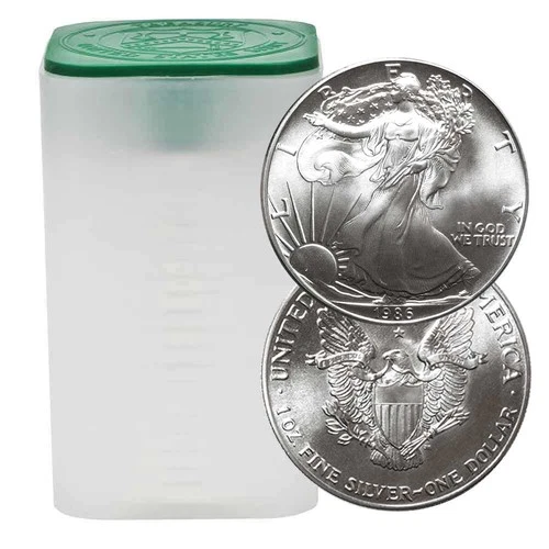 Roll of 20 - 1986 $1 American Silver Eagle 1 oz BU