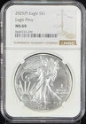 2025 P American Silver Eagle NGC MS69 ASE Eagle Privy Graded US Coin Slab (290)
