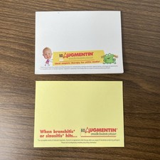 VTG Augmentin Post It Note Pads Drug Rep Pharmaceutical Promo Advertising