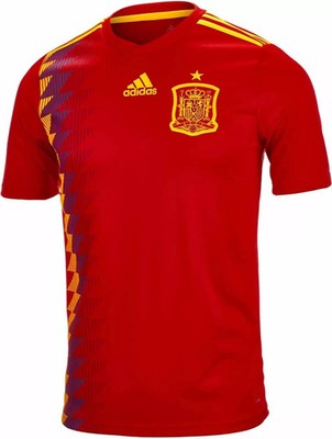 Adidas 2017 Spain Home Men's size XL Soccer Football Jersey Red Bold Gold - NEW