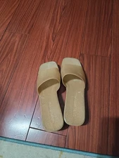 Steve Madden Harlin Sandal Chunky Jelly, Size 7, Gold Glitter Block Heel