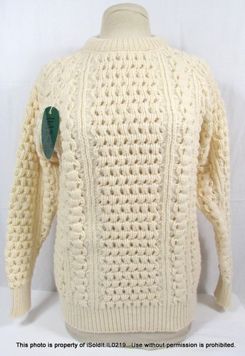 NEW NWT WOMENS IRISH WOOL SWEATER Blarney Woolen Mills SZ 38