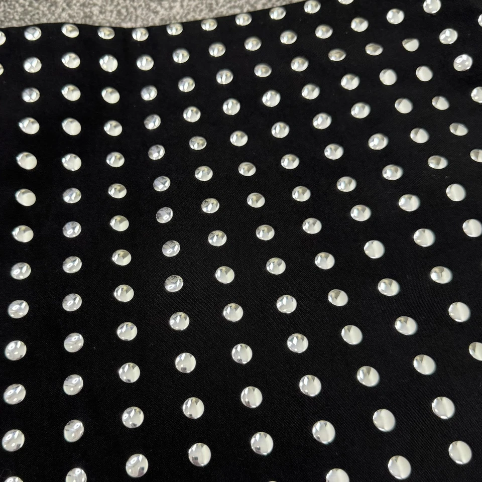 H&M studded mini skirt silver black party going out mid rise studded - Image 4 of 4