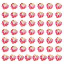 100 Pcs Sequin Bead Flowers Patches, 0.8"/2cm Flowers Applique, Colorful Red