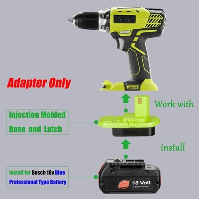1PCS BOSCH 18V Li-Ion Battery To Ryobi 18V Cordless Tools Adapter (Adapter Only)