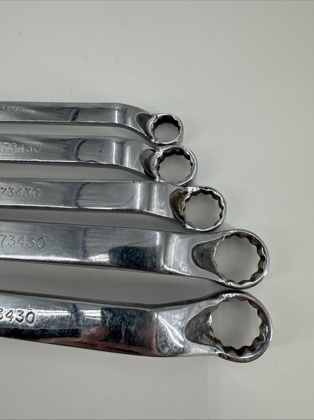 SNAP ON TOOLS USA XOM605 5PC 12 Point Metric 10-19mm Deep Offset Box Wrench Set