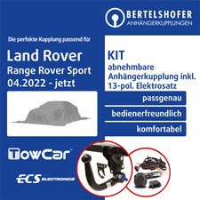 Für LAND ROVER Range Rover Sport III Typ L461 22- AHK abn +13pol sp. E-Satz TOP