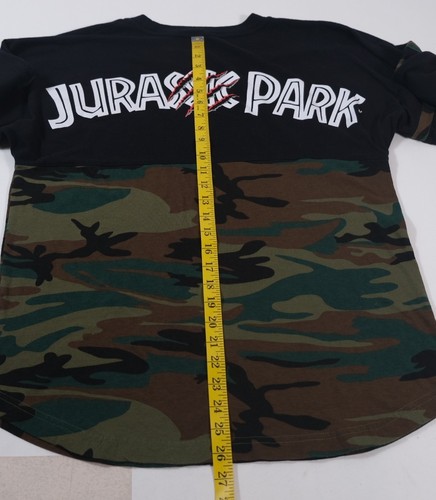 Universal Studios Jurassic Park Long Sleeve Black And Camouflage T-shirt Size S - Picture 4 of 5