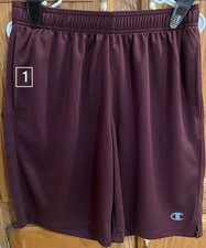 Men's Athletic Champion Maroon Mesh Shorts - Large